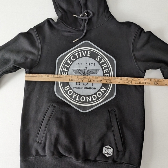 Boy London UK 1976 Reflective Street Hoodie Men's Medium Black - Picture 9 of 12